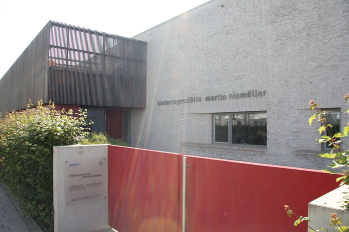 Eingang der Kita Martin Niemöller.