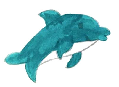 Zeichnung eines Delfins